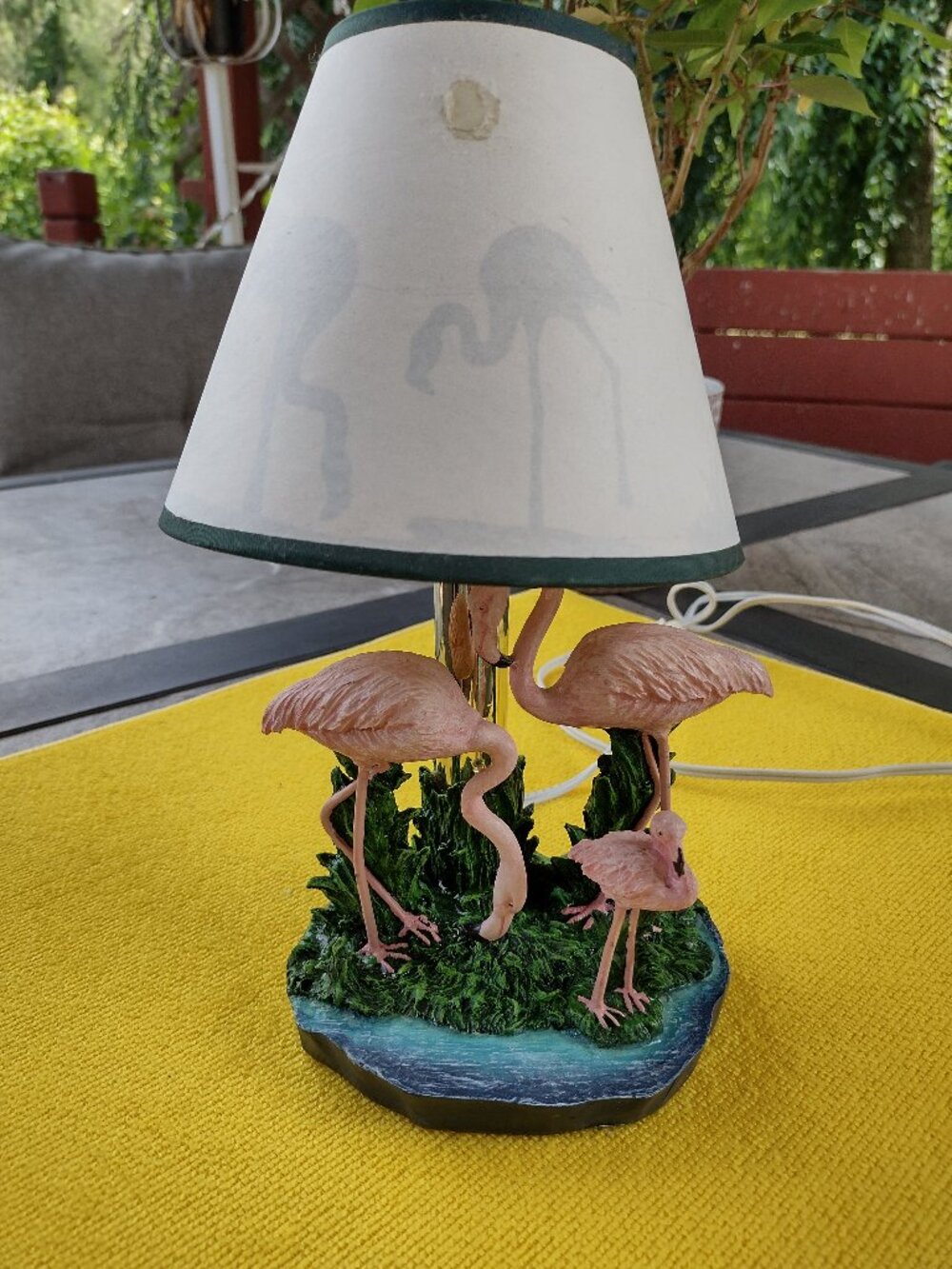 Vintage JSNY Flamingo Lamp with Flamingo Silhouette Shade